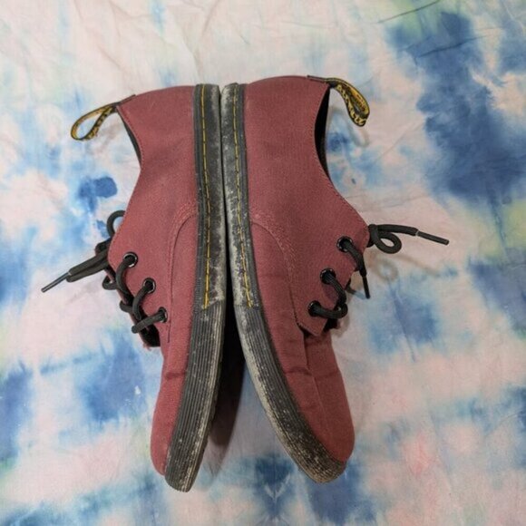 Dr Martens Santanitay Burgundy Canvas Sneakers Women Size 7 - Picture 6 of 7